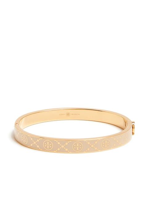 Tory Burch T Monogram hinge bracelet - Neutrals - zdjęcie produktu nr 1