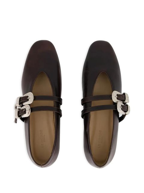 Le Monde Beryl Claudia leather ballet flats - Brown