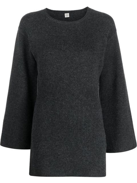 TOTEME round-neck wide-sleeve jumper - Grey