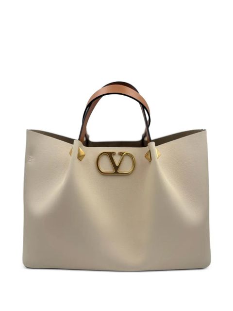 Valentino Garavani logo-appliqué tote bag - Neutrals - zdjęcie produktu nr 1