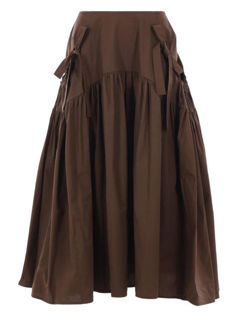 Cecilie Bahnsen bow-detail maxi skirt - Brown - zdjęcie produktu nr 1