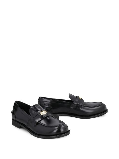 Miu Miu brushed penny bar loafers - Black
