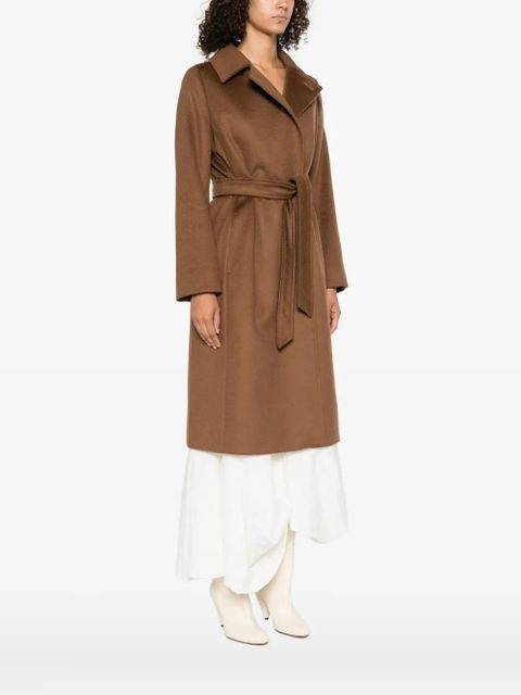Max Mara belted notched-collar coat - Brown