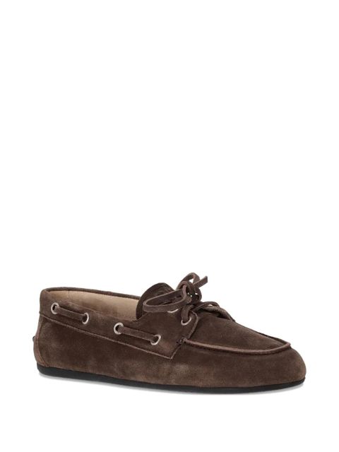 Miu Miu tie-detail suede loafers - Brown