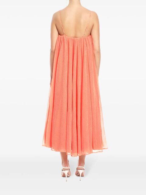 Aje square-neck layered midi dress - Pink