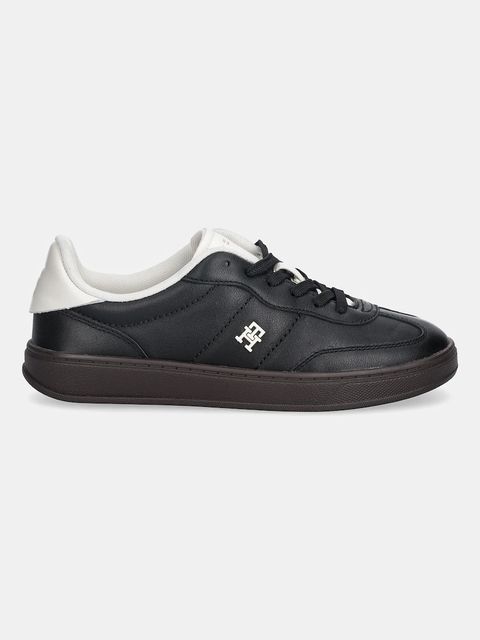 Tommy Hilfiger sneakersy skórzane TH HERITAGE SNEAKER SHINY damskie kolor czarny FW0FW08823 - zdjęcie produktu nr 2