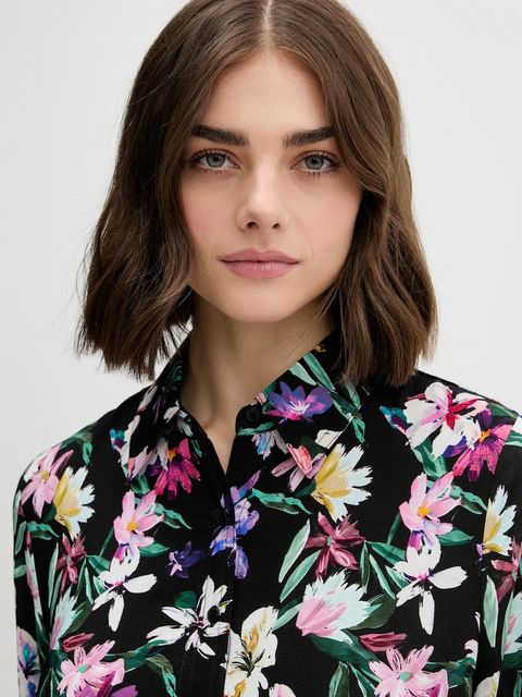 Desigual sukienka CAMISERO ACRIL kolor czarny midi prosta 25WWVW11