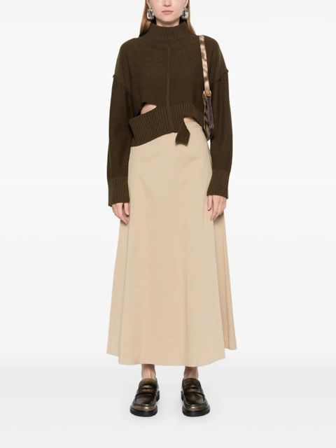 MM6 Maison Margiela distressed cropped jumper - Green