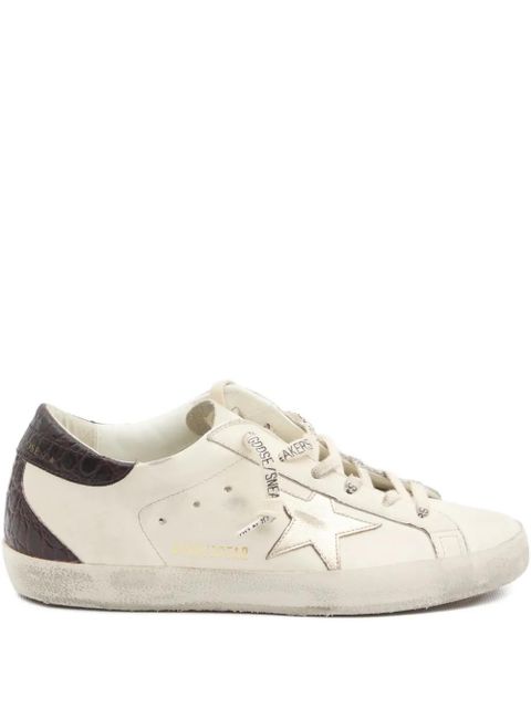 Golden Goose Super-Star crocodile-effect sneakers - Neutrals - zdjęcie produktu nr 1