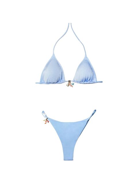 MC2 Saint Barth charm-embellished bikini - Blue - zdjęcie produktu nr 1