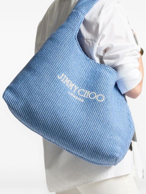 Jimmy Choo large Beach Diamond logo lettering shoulder bag - Blue - zdjęcie produktu nr 2