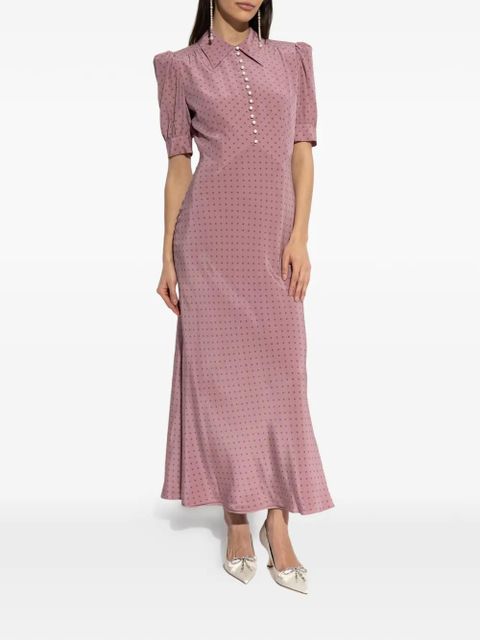 Alessandra Rich polka-dot button dress - Pink - zdjęcie produktu nr 2