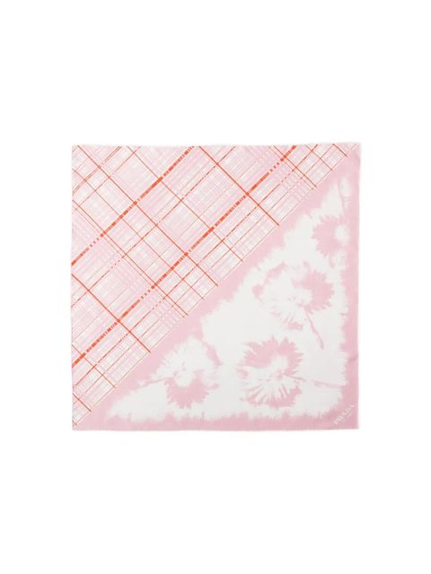 Prada printed silk twill scarf - White - zdjęcie produktu nr 2