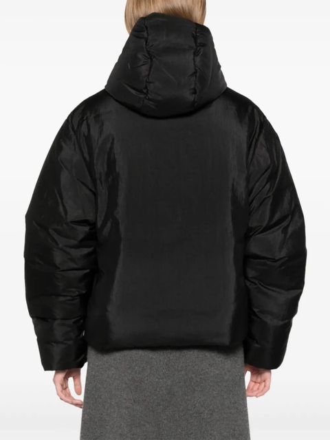 Jil Sander hooded puffer jacket - Black