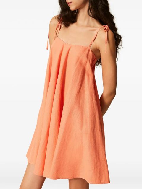 TWINSET tie straps dress - Orange