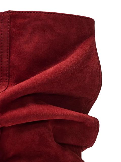 Balmain No Wedge' suede ankle boots - Red