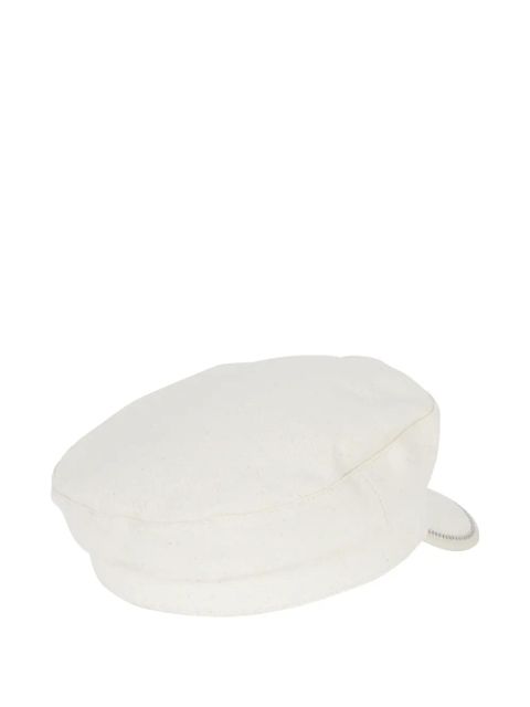 Moncler logo-patch whipstitch-trim baker hat - Neutrals - zdjęcie produktu nr 2