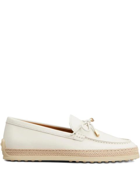 Tod's lace-detail loafers - White - zdjęcie produktu nr 1