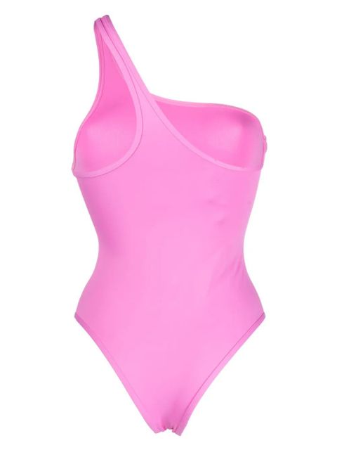 The Attico one-shoulder logo-print swimsuit - Pink - zdjęcie produktu nr 2
