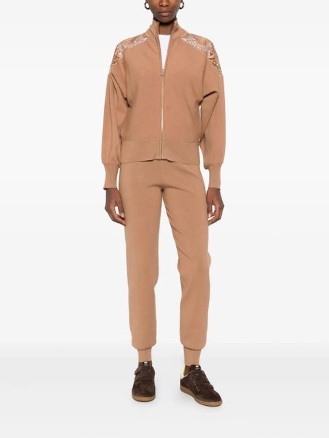 TWINSET lace-insert zip-up jacket - Neutrals - zdjęcie produktu nr 2