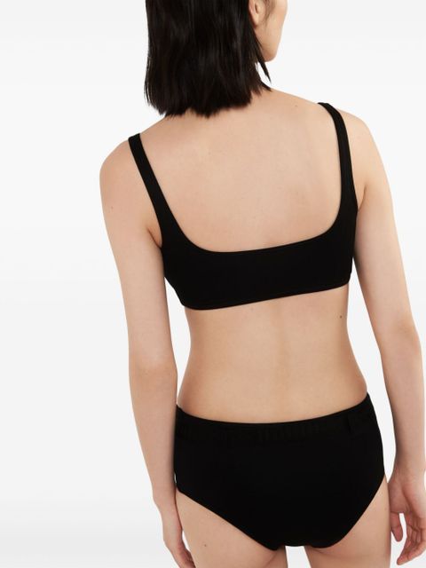 Prada triangle-logo belted bikini bottoms - Black