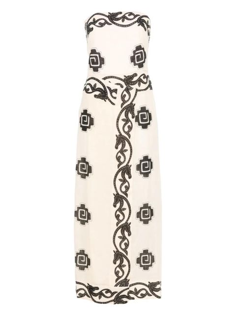 Johanna Ortiz Ancient midi dress - Neutrals - zdjęcie produktu nr 1