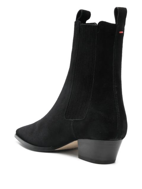 Aeyde 40mm Agata suede boots - Black - zdjęcie produktu nr 2