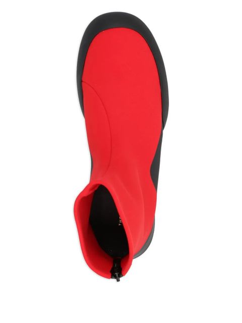 The Row zip-up ankle boots - Red