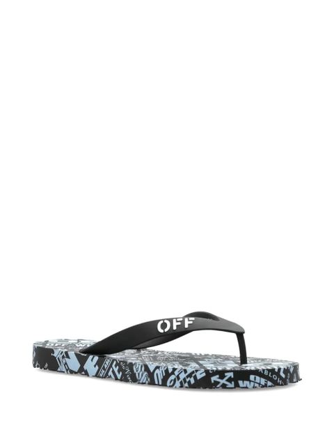 Off-White logo-print flip-flops - Black - zdjęcie produktu nr 2