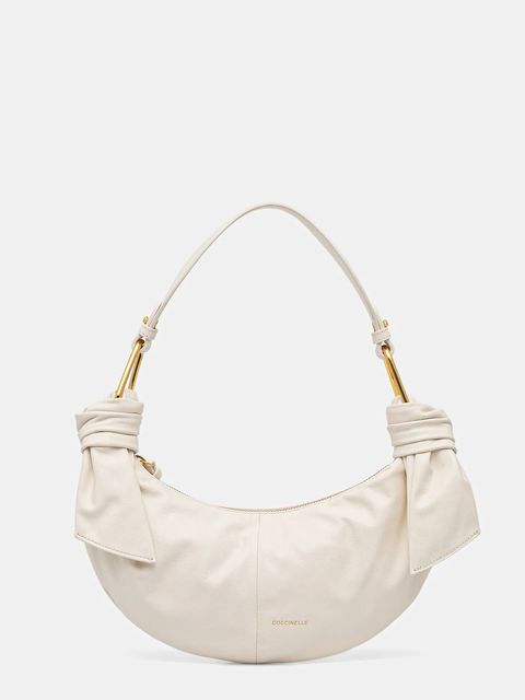 Coccinelle torebka skórzana FUROSHIKI kolor beżowy E1 U1A 13 03 01 - zdjęcie produktu nr 1