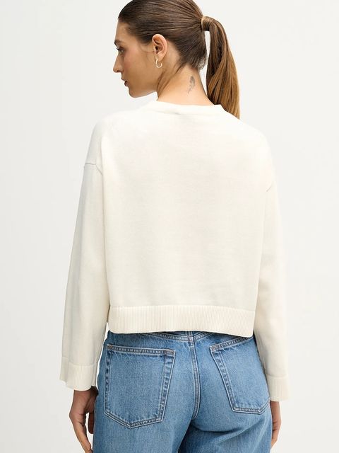 Calvin Klein Jeans sweter bawełniany damski kolor beżowy LV047E304G