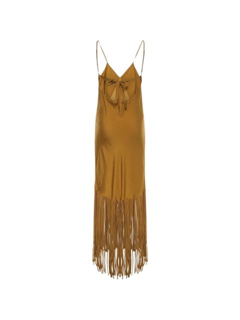 PINKO fringed asymmetric dress - Gold - zdjęcie produktu nr 2