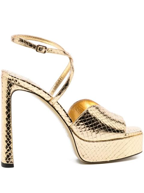 Jimmy Choo 120mm snakeskin sandals - Gold - zdjęcie produktu nr 1