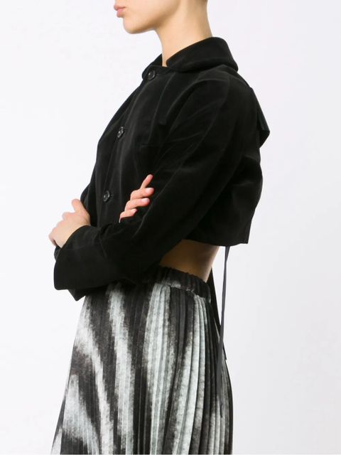 Comme Des Garçons ribbon detaill cropped jacket - Black
