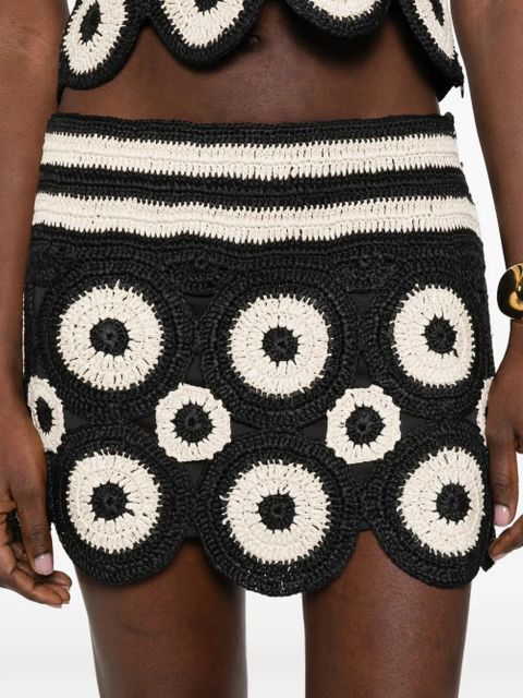 Simon Miller Beep Beep crochet mini skirt - Black