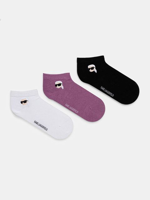 Karl Lagerfeld skarpetki K/IKON 3-pack kolor czarny A4W47036 - zdjęcie produktu nr 1