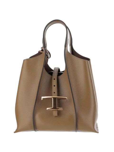Tod's leather T-buckle shoulder bag - Brown - zdjęcie produktu nr 1