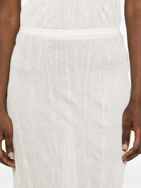 TOTEME crinkled midi skirt - Neutrals