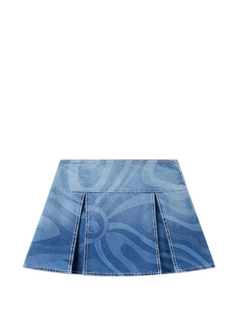 PUCCI Marmo print denim skirt - Blue - zdjęcie produktu nr 1