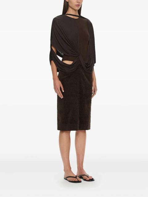 Christopher Esber Collision cut-out midi dress - Brown - zdjęcie produktu nr 2