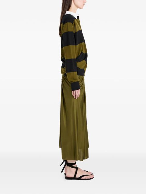 Proenza Schouler Naia ruched midi skirt - Green