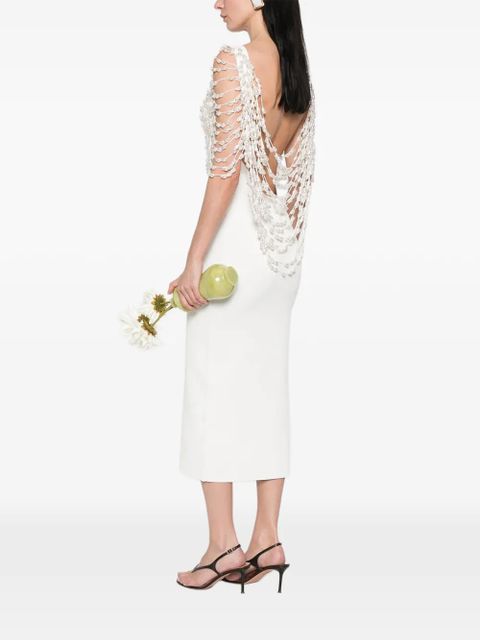 Cult Gaia Meri beaded midi dress - White