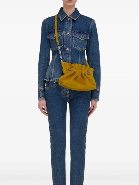 Ferragamo suede shoulder bag - Yellow - zdjęcie produktu nr 2