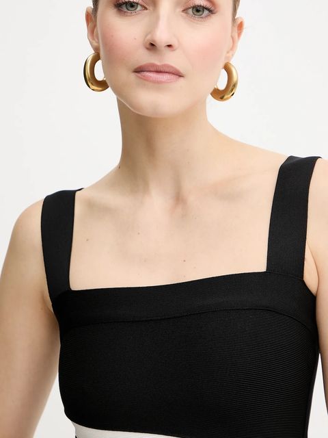 Herve Leger sukienka Eve kolor czarny mini dopasowana HLT8524993