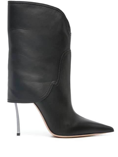 Casadei 100mm leather boots - Black - zdjęcie produktu nr 1