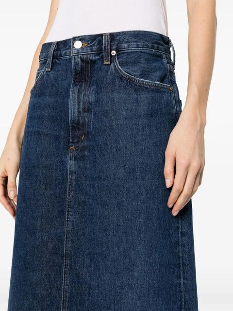 AGOLDE Hilla A-line denim maxi skirt - Blue