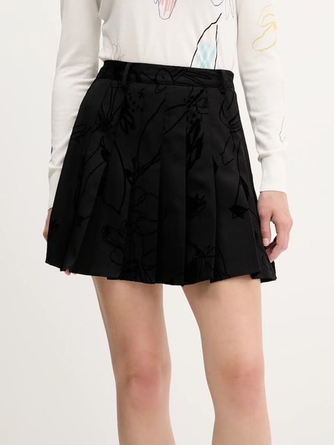 Desigual spódnica FLOCK kolor czarny mini rozkloszowana 25WWFW10