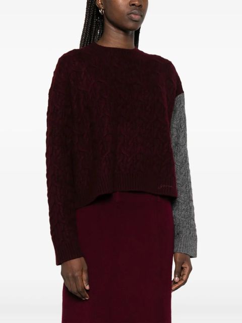 GANNI cable-knit sweater - Red