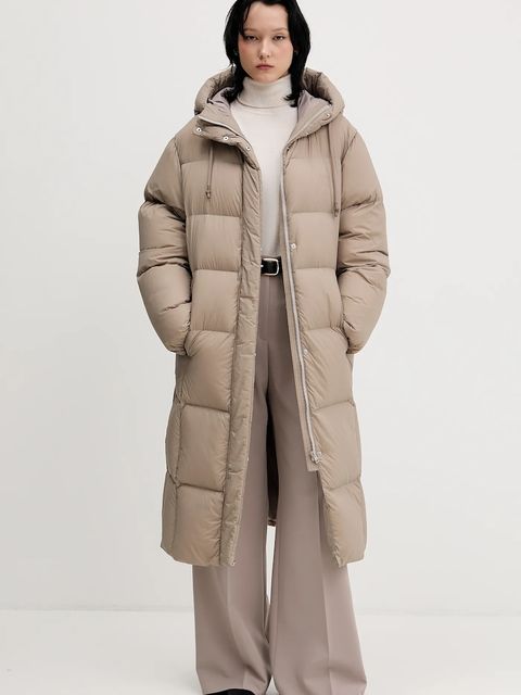 HUGO kurtka puchowa kolor beżowy zimowa oversize 50546355 - zdjęcie produktu nr 2