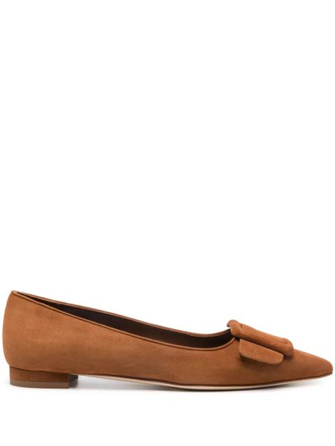 Manolo Blahnik Maysale flat pumps - Brown - zdjęcie produktu nr 1